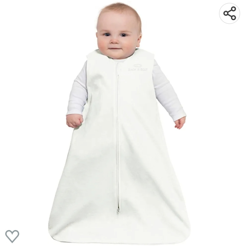 HALO Sleepsack Micro-Fleece Wearable Blanket, TOG 1.0, Ivory, Large